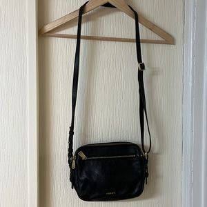 Fossil Black Leather Crossbody bag